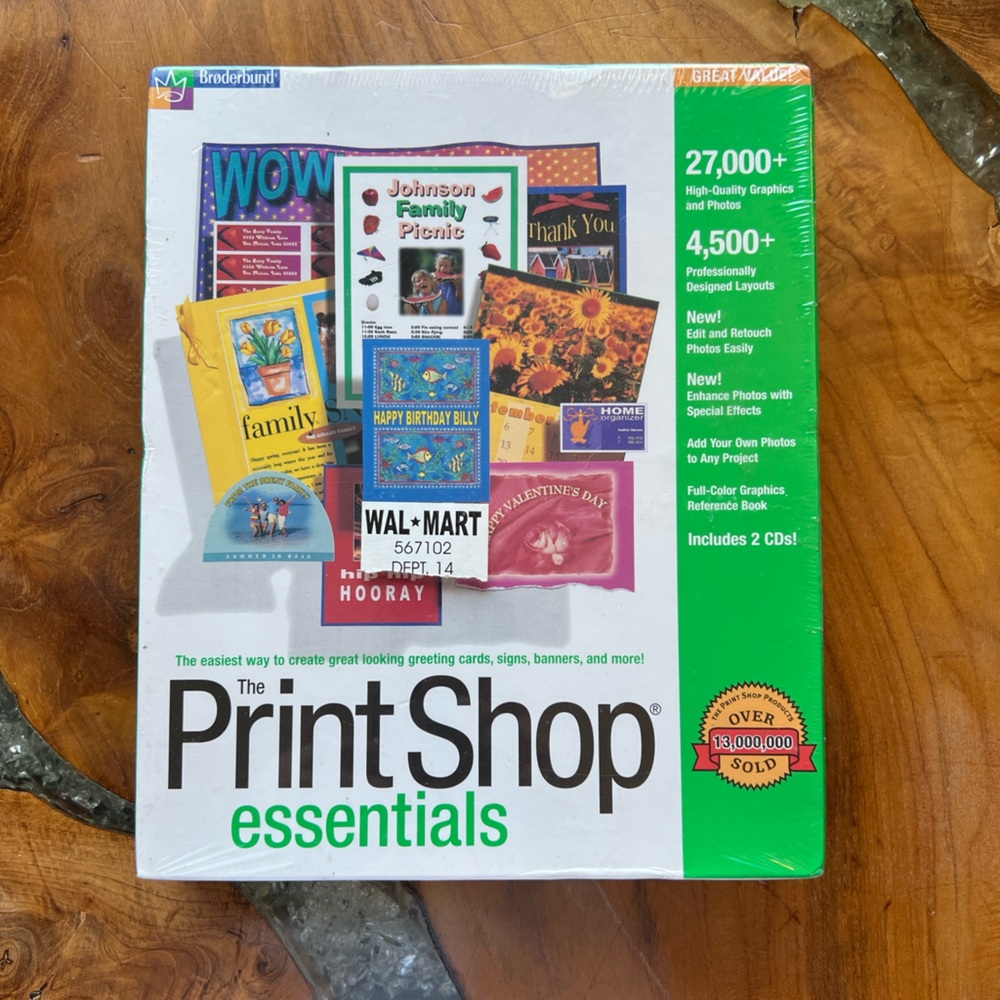 Broderbund The Print Shop Essentials Version 6 NWT